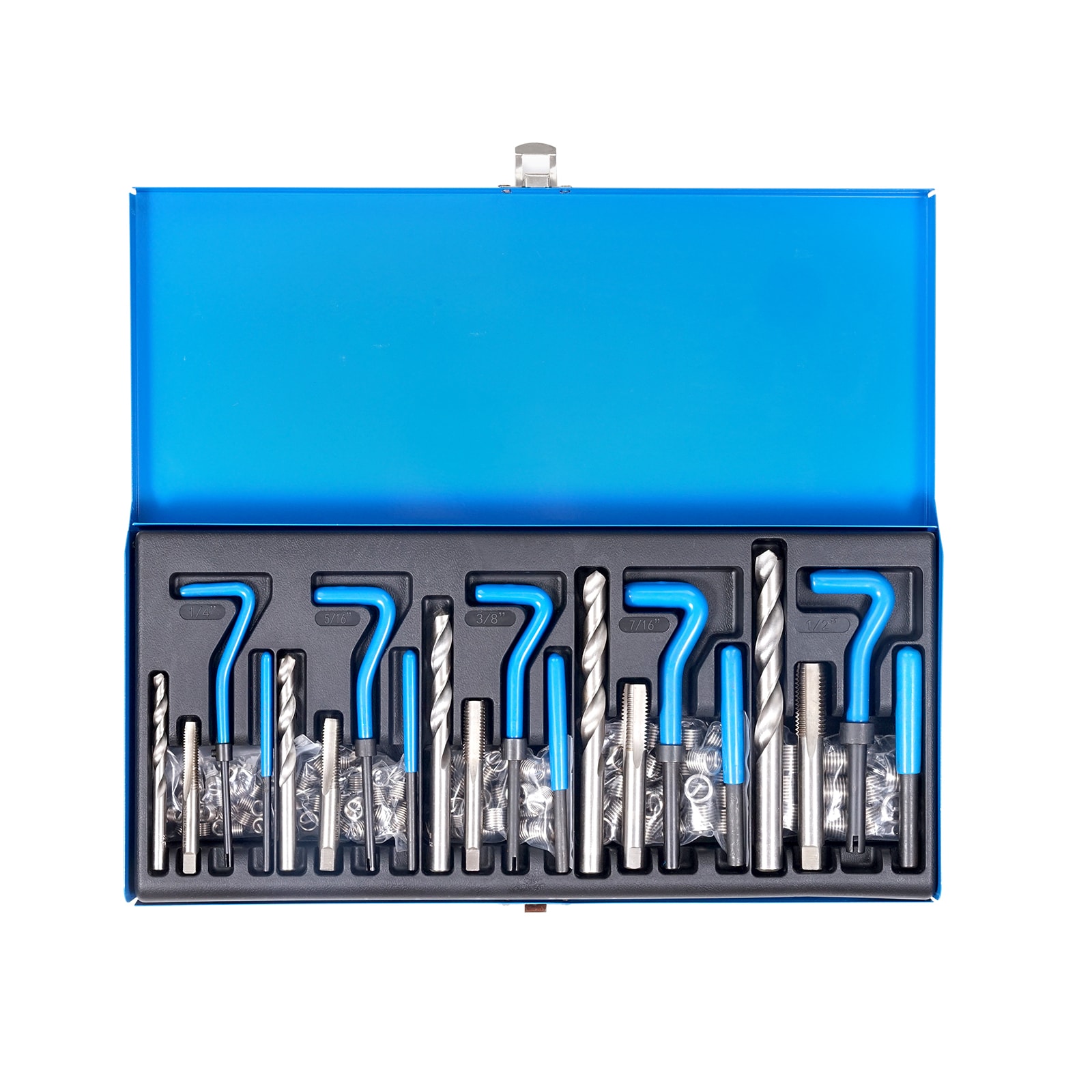 Helicoil Thread Repair Kit 131 Piece Sae Unc Tool Box Set_voghion.com